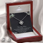 To My Mom Necklace -Mother's Day Gift For Mom From Son, Thank You Mom Mother's Day Love Knot Necklace