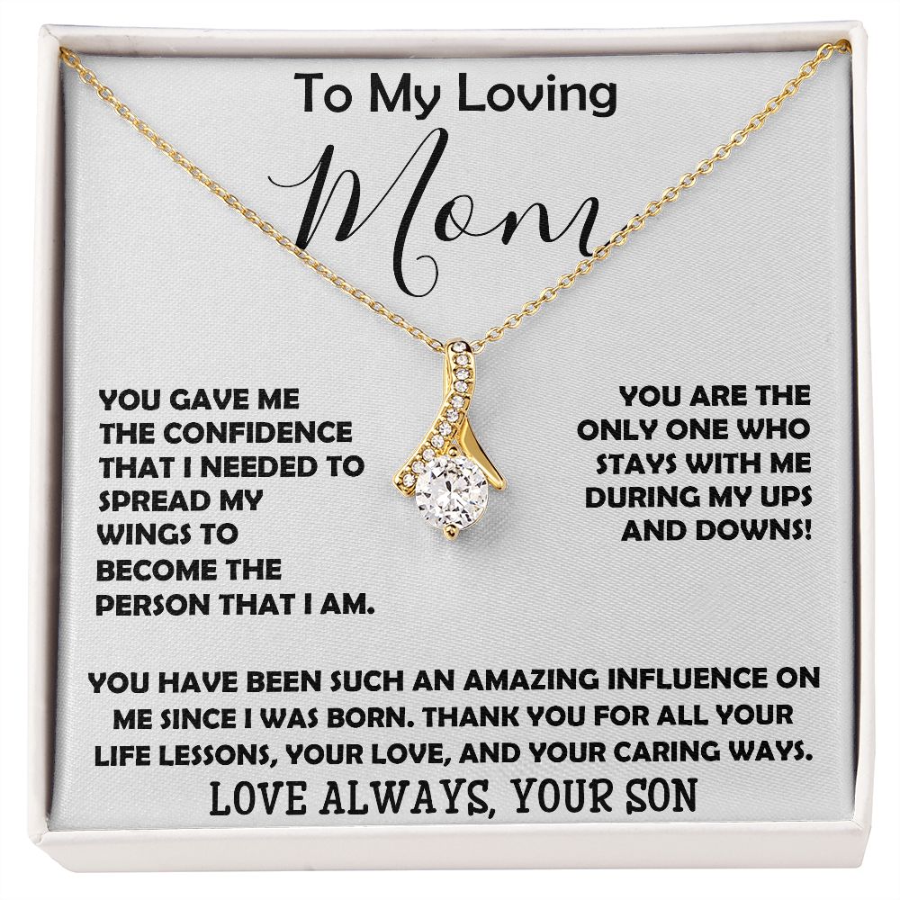 To My Loving Mom - Love Always Your Son Necklace, Mother's Day Alluring Beautiful Necklace