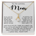 To My Loving Mom Gift for Mother Necklace Sentimental Mothers Day Thoughtful Present From Son Alluring Beautiful Necklace