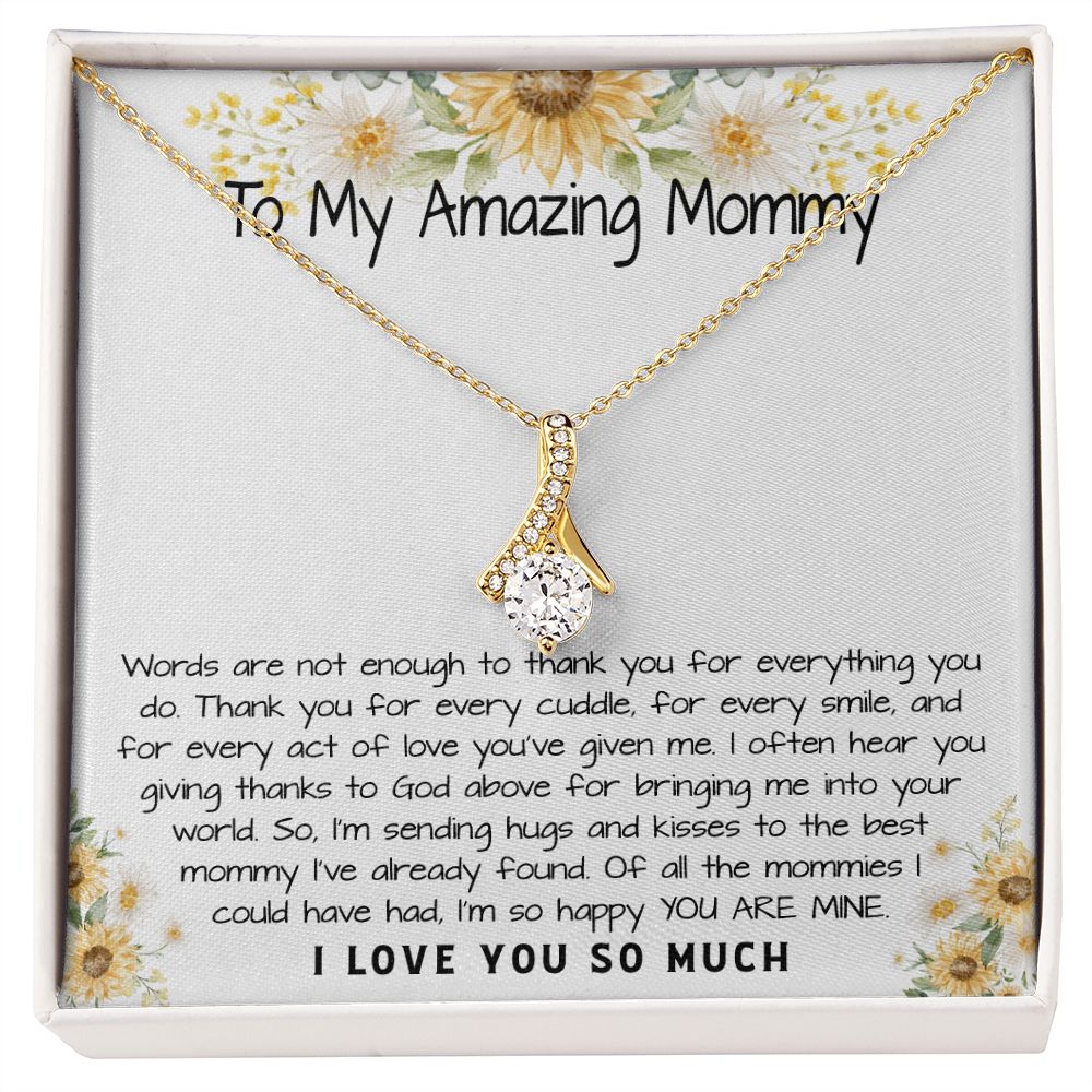 Mommy Necklace, To My Amazing Mommy Gift Necklace, 1st Mother’s Day Present For New Mom From New Born Baby, Sentimental Gift From Baby To Mom, New Mommy Gift Mother's Day Alluring Beautiful Necklace