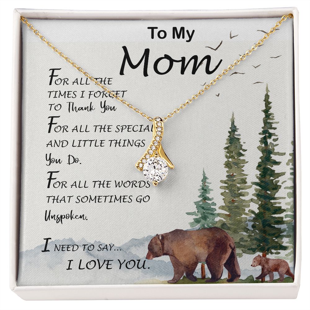 Mom Necklace, To My Mom I Love You To The Moon and Back Necklace, Gift For Mom Birthday Necklace, Mother's Day Alluring Beautiful Necklace