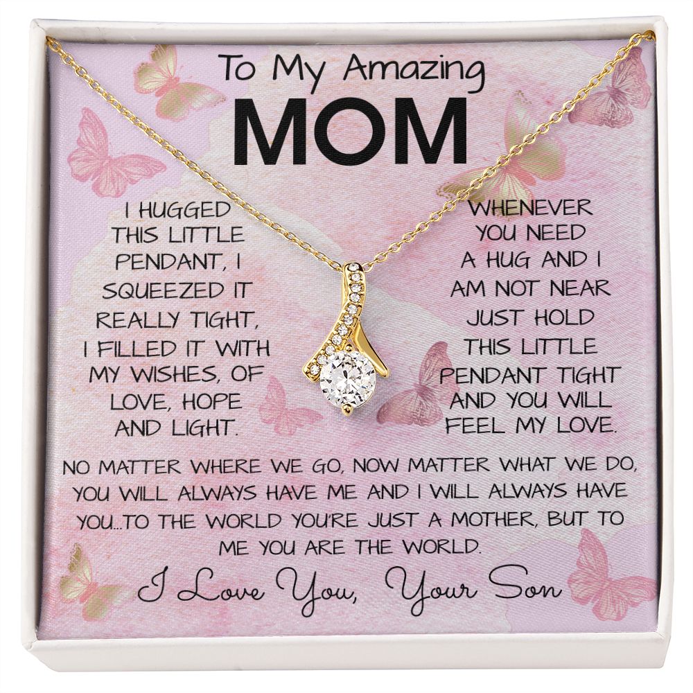 To My Mom Necklace From Son Gift Ideas For Mother's Day Necklace Mother's Day Alluring Beautiful Necklace