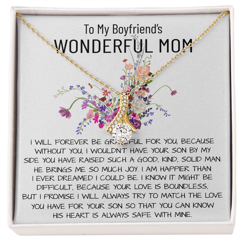 Mom Necklace, Mother-In-Law Necklace, To My Boyfriend's Mom Gift Necklace, Mother's Day Alluring Beautiful Necklace