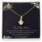 To My Mom Necklace -Mother's Day Gift For Mom From Son, Thank You Mom Mother's Day Alluring Beautiful Necklace