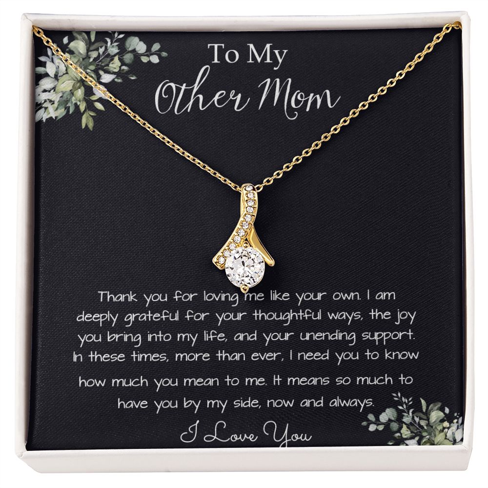 Bonus Mom Necklace, Gift To My Other Mother Necklace, Gift For Bonus Mom Second Mom Mother's Day Alluring Beautiful Necklace