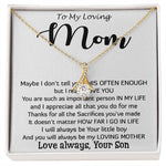 To My Loving Mom - Important Person In My Life Mother's Day Gift From Son Alluring Beautiful Necklace