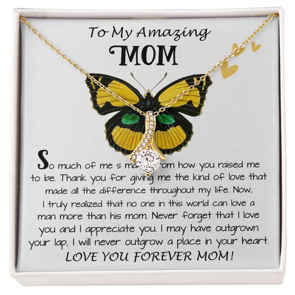 Mom Necklace Gift - To My Amazing Mom - From Son - Beautiful Gift Set Mom Necklace Mother's Day Alluring Beautiful Necklace