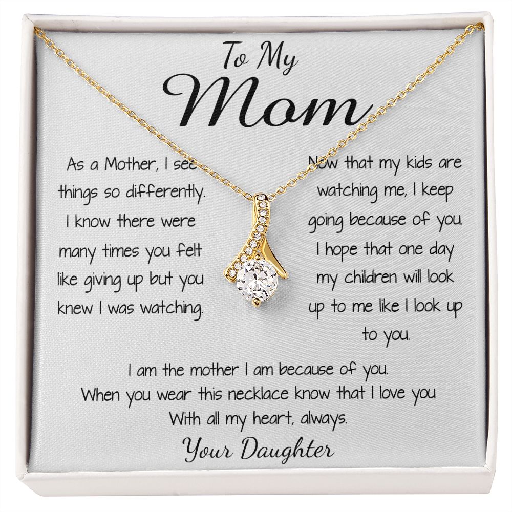 Mom Necklace - To Mom Necklace, Gorgeous Necklace for Mom from Daughter Mother's Day Gift Mother's Day Alluring Beautiful Necklace