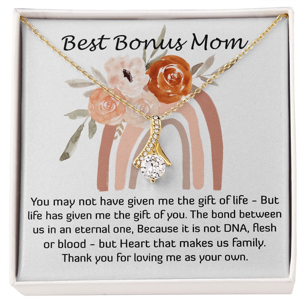 Mom Necklace, Best Mother's Day Gift - Stepmom Necklace, Bonus Mom Necklace Gift For Stepmom Neckalce, Mother's Day Alluring Beautiful Necklace