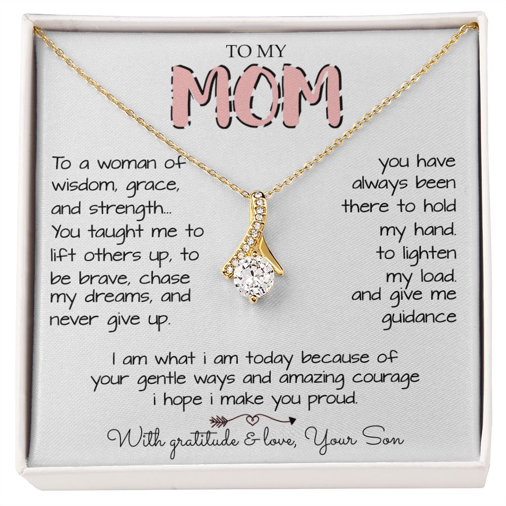 To My Mom Necklace To A Woman Of Wisdom Gift For Mom From Son Mother's Day Alluring Beautiful Necklace