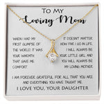 To My Loving Mom - Your Warmth Give Me Comfort Mother's Day Gift Necklace Form Daughter Alluring Beautiful Necklace
