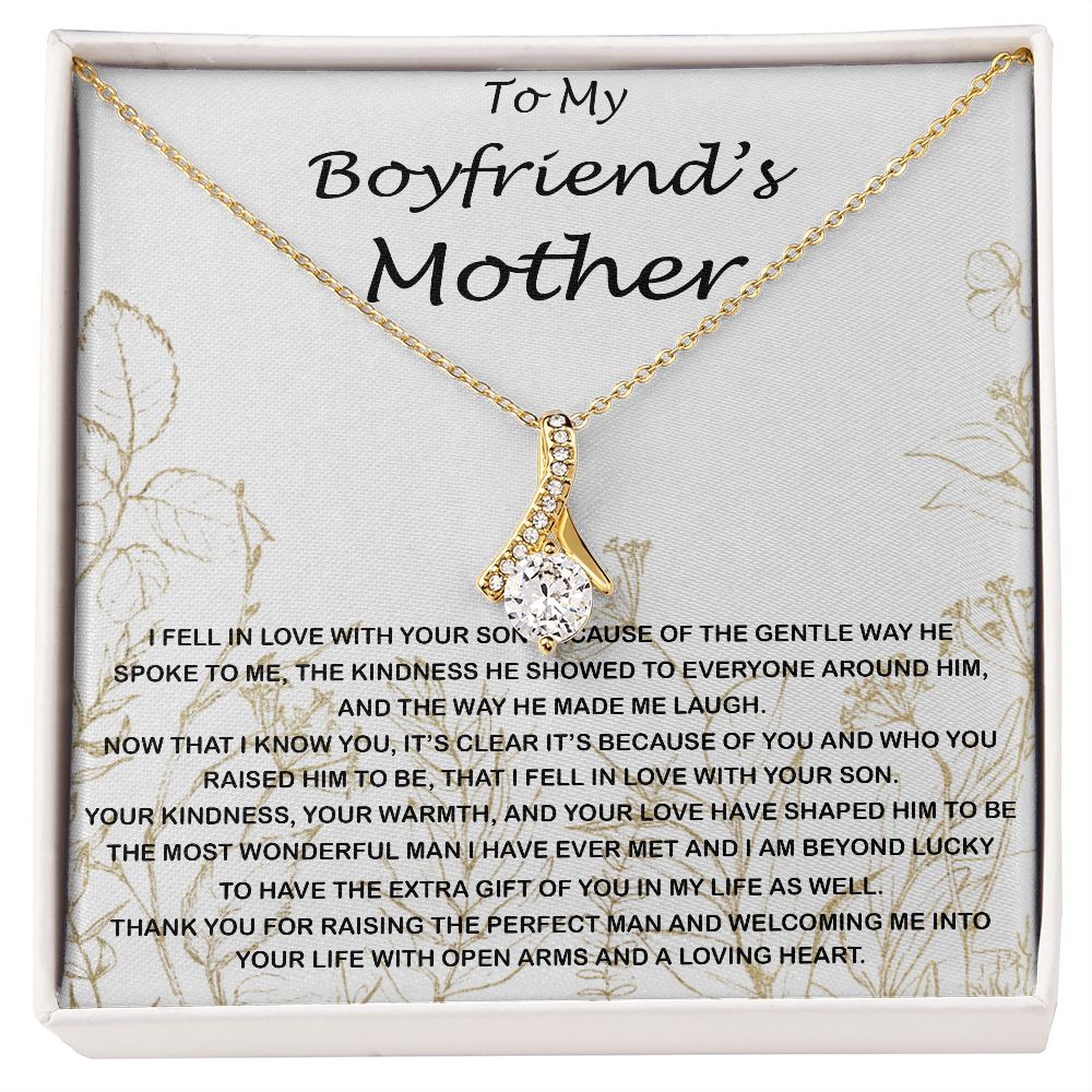 Mom Necklace, Mother-In-Law Necklace, To My Boyfriend's Mom Gift Necklace, Gift For Boyfriend's Mom Birthday Necklace, Mother's Day Alluring Beautiful Necklace
