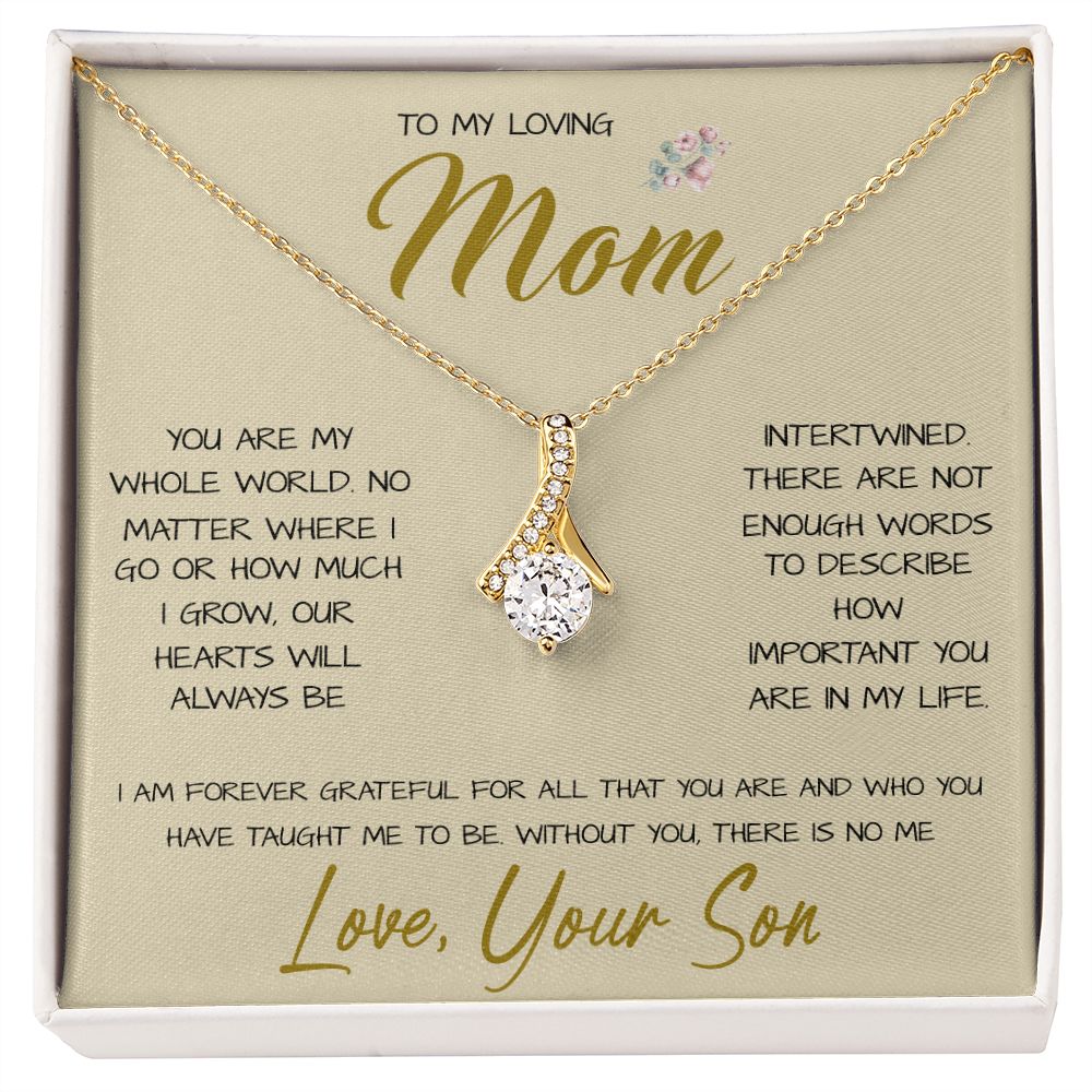 To My Loving Mom Necklace You Are Important To Me Gift For Her Mother's Day Mother's Day Necklace Mother's Day Alluring Beautiful Necklace