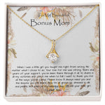 Bonus Mom Necklace, To My Beautiful Bonus Mom On My Wedding Day Necklace, Gift For Stepmother Of The Groom Gift Mother's Day Alluring Beautiful Necklace