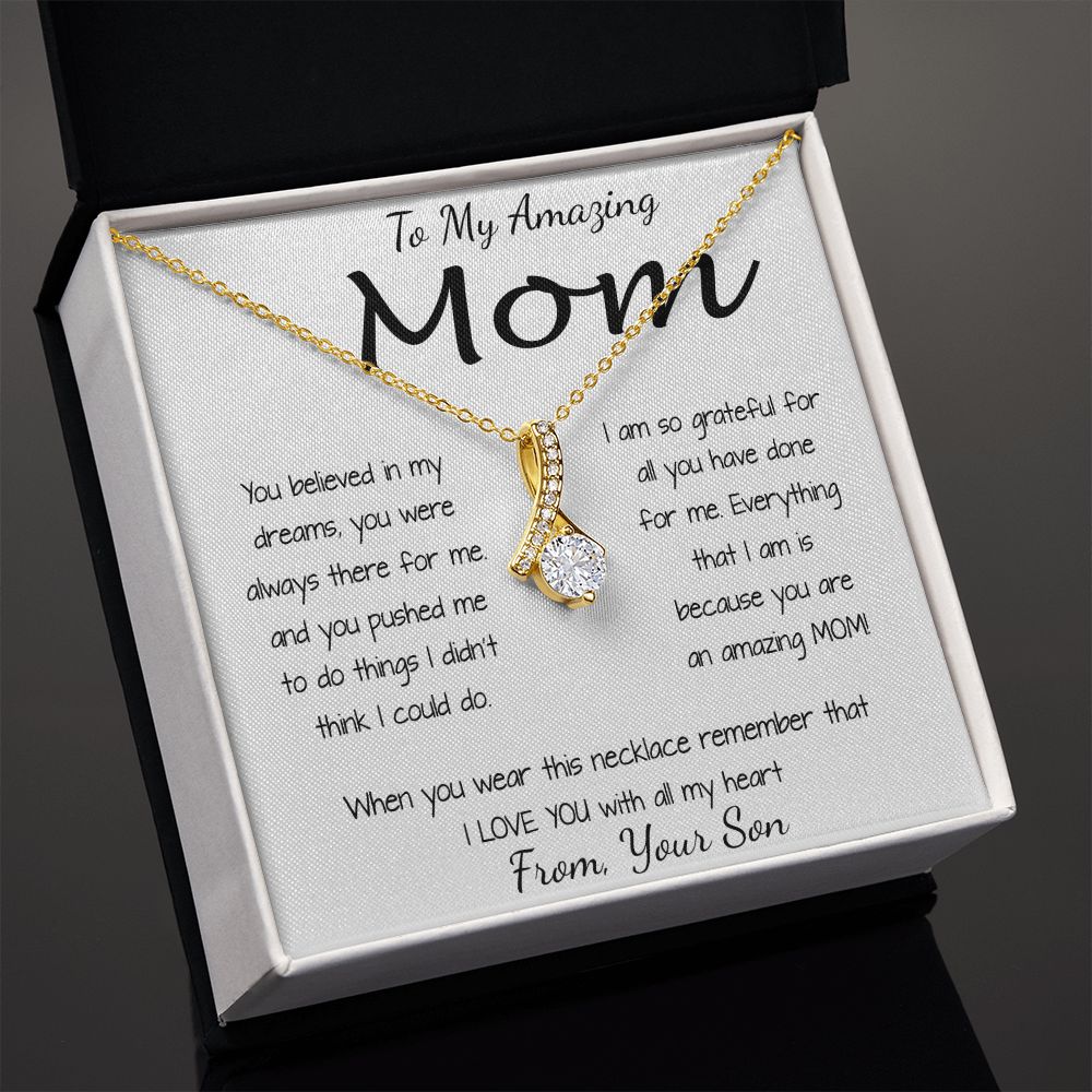 Mom Necklace - To Mom Necklace, Gift for Mom from Son Mother's Day Alluring Beautiful Necklace