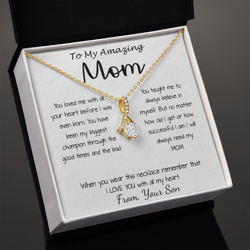 Mom Necklace - Gift For Mom From Son - You Have Been My Biggest Champion Mother's Day Gift Mother's Day Alluring Beautiful Necklace