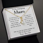 Mom Necklace - Gift For Mom From Son - You Have Been My Biggest Champion Mother's Day Gift Mother's Day Alluring Beautiful Necklace