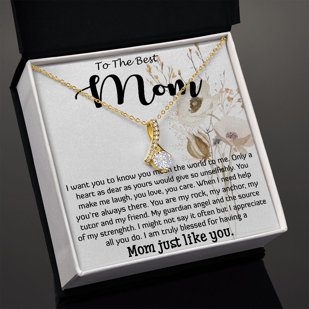 Mom Necklace, Best Mother's Day Gift - To My Mom Best Necklace, Mother's Day Alluring Beautiful Necklace
