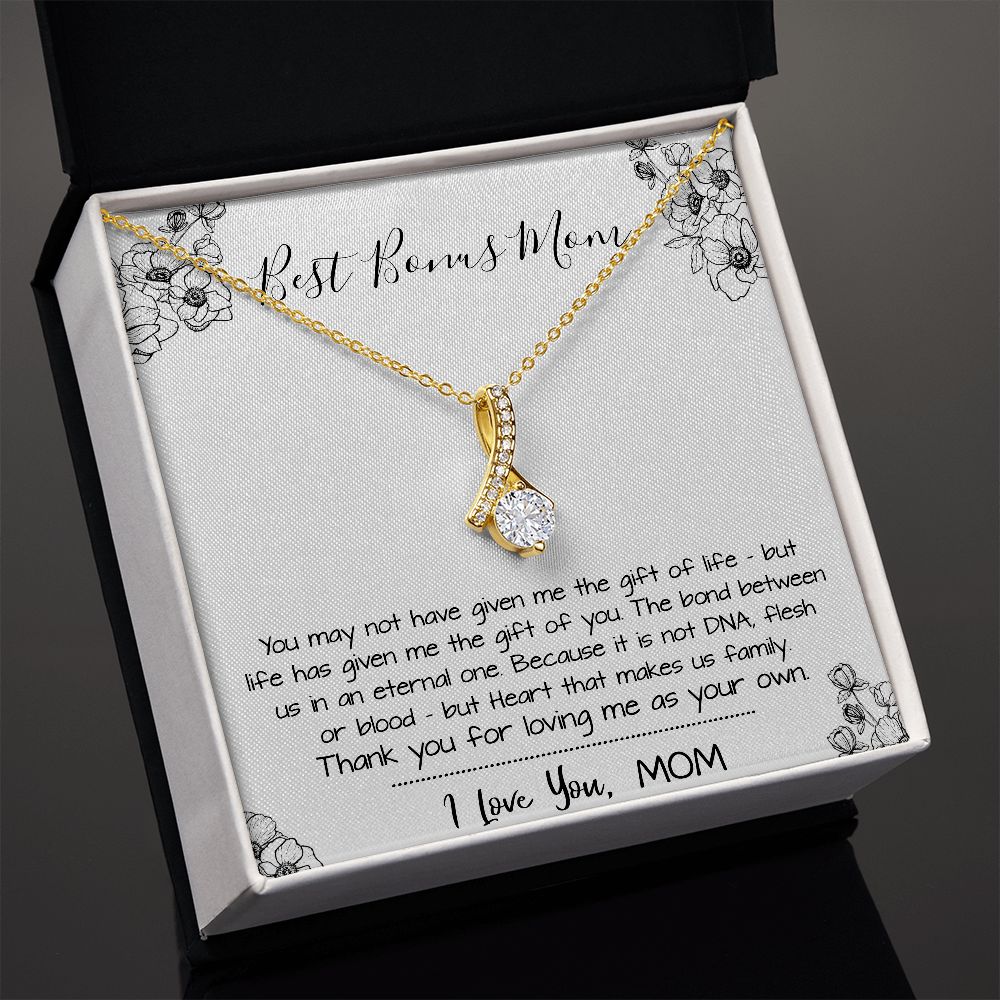 Mom Necklace, Stepmom Necklace, Bonus Mom Necklace, Mother's Day Gift For Step Mom Necklace, Mother's Day Alluring Beautiful Necklace