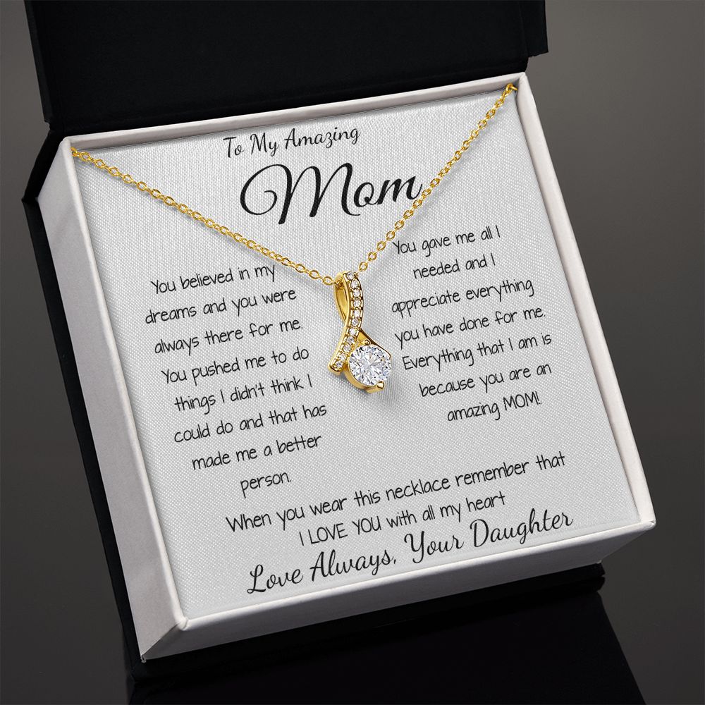 Mom Necklace - Gift for Mom from Daughter, Mother's Day Gift Mother's Day Alluring Beautiful Necklace