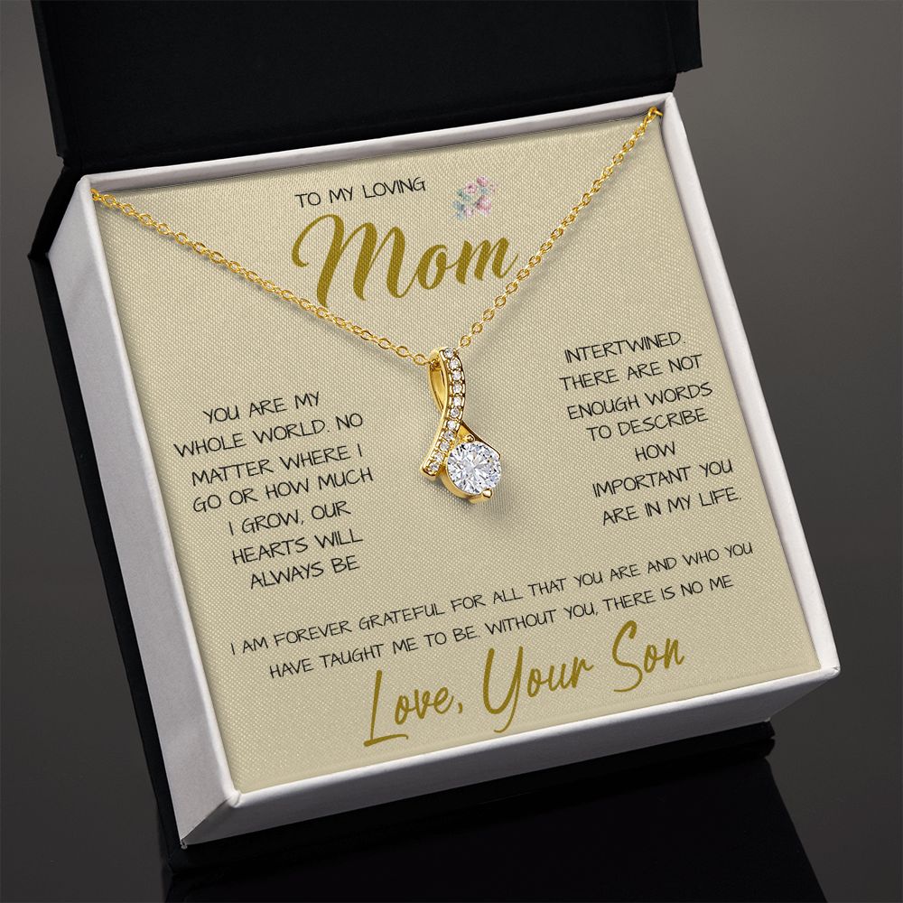 To My Loving Mom Necklace You Are Important To Me Gift For Her Mother's Day Mother's Day Necklace Mother's Day Alluring Beautiful Necklace