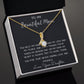 To My Beautiful Mom Necklace, Thank You For Never Ending Love From Daughter, Necklace Gift For Mom Mother's Day Alluring Beautiful Necklace