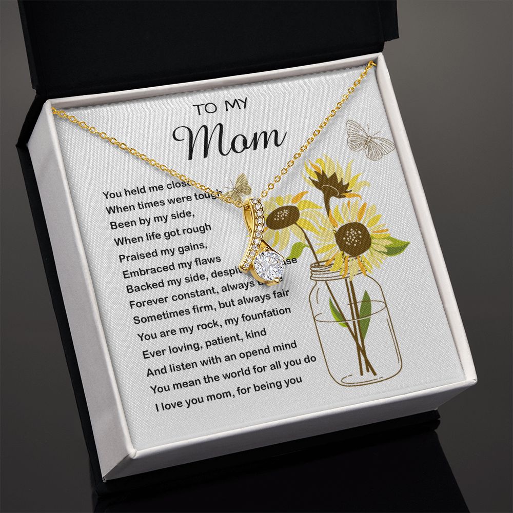 Mom Necklace Gift - To My Mom - You Mean The World For All You Do Mother's Day Necklace Mother's Day Alluring Beautiful Necklace
