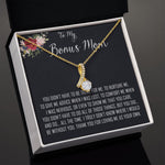 To My Bonus Mom Necklace, Thank You For Everything Mother's Day Gift For Mom Mother's Day Alluring Beautiful Necklace