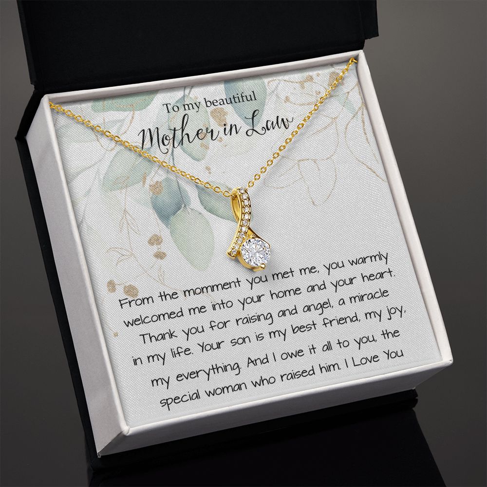 Mother-In-Law Necklace, Best Mother In Law Birthday Necklace, To My Mother In Law Necklace Mother's Day Alluring Beautiful Necklace