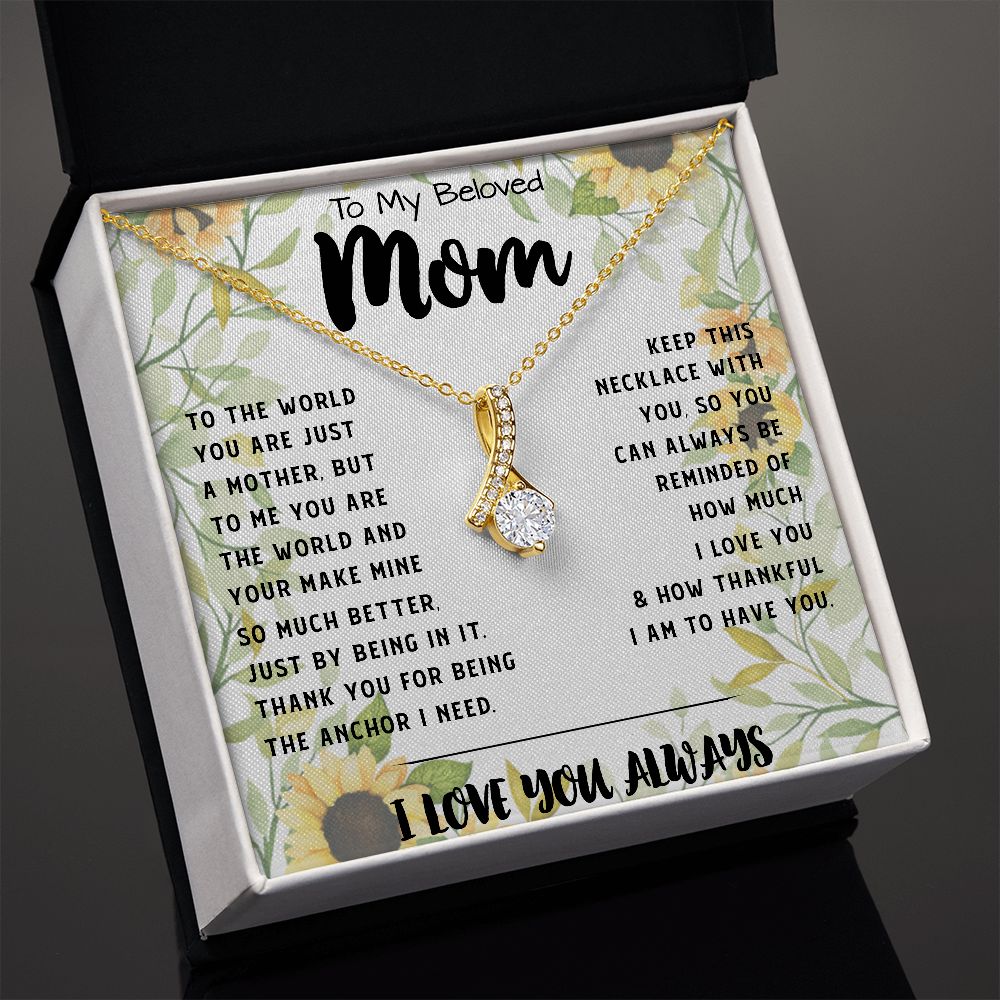 To My Mom - You Are The World Mother's Day Necklace, Mother's Day Alluring Beautiful Necklace