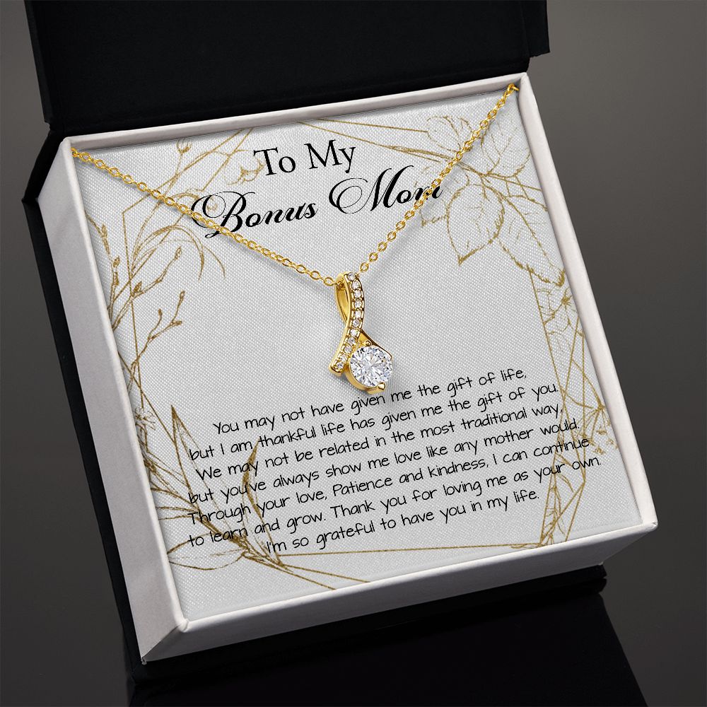 Stepmom Necklace, Bonus Mom Necklace, Step Mother Gift From Bride, Mother's Day Gift For Step Mom Necklace, Mother's Day Alluring Beautiful Necklace