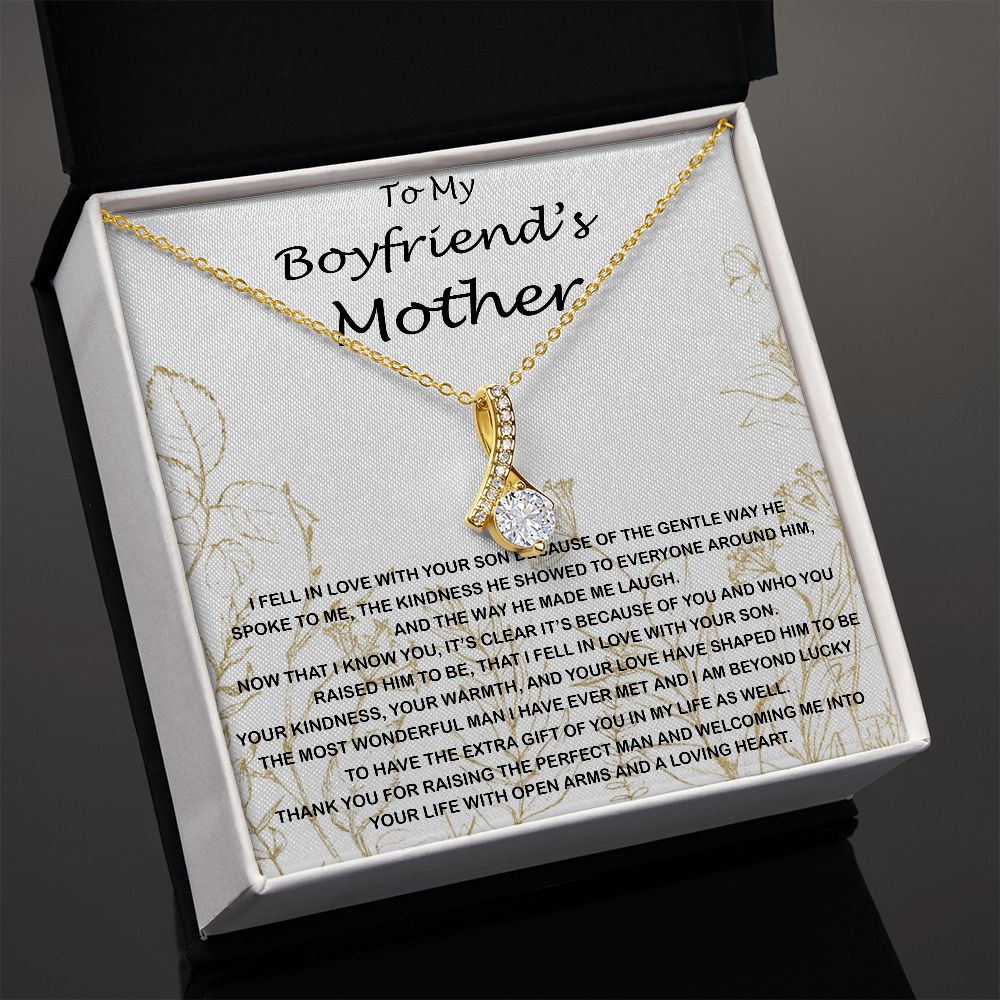 Mom Necklace, Mother-In-Law Necklace, To My Boyfriend's Mom Gift Necklace, Gift For Boyfriend's Mom Birthday Necklace, Mother's Day Alluring Beautiful Necklace