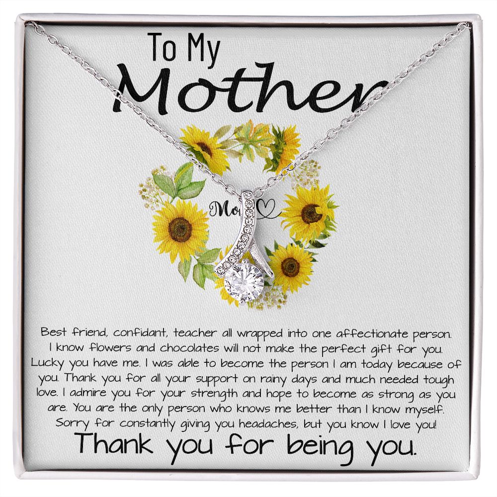 Mom Necklace, To My Mother Necklace Gift For Mom, Mother's Day Necklace From Daughter Son, Mother's Day Alluring Beautiful Necklace