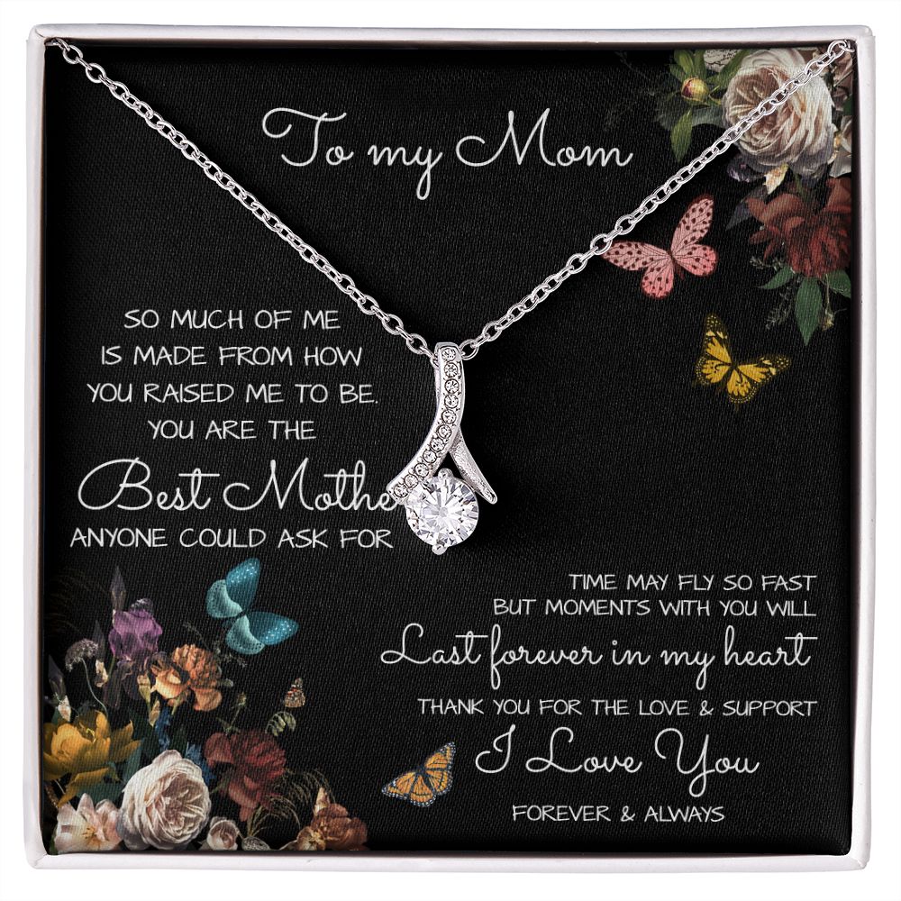 To My Mom Time May Fly Mother's Day Necklace Mother's Day Alluring Beautiful Necklace