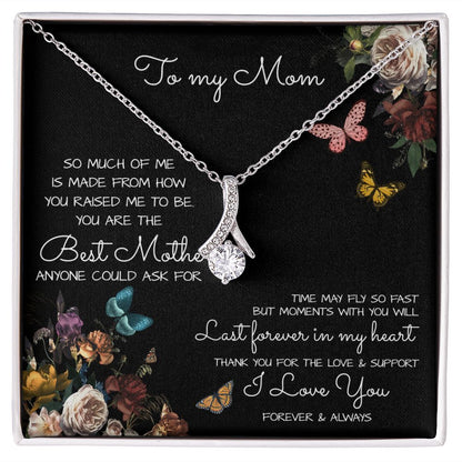 To My Mom Time May Fly Mother's Day Necklace Mother's Day Alluring Beautiful Necklace