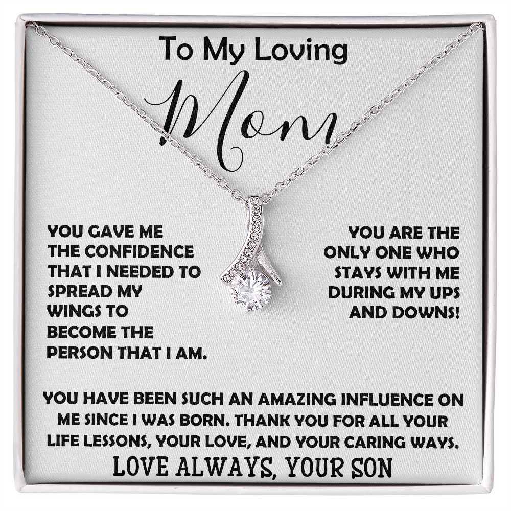 To My Loving Mom - Love Always Your Son Necklace, Mother's Day Alluring Beautiful Necklace