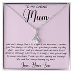 Gift For Mom From Son To My Caring Mum Necklace, Gift For Mother's Day Jewelry Mother's Day Alluring Beautiful Necklace