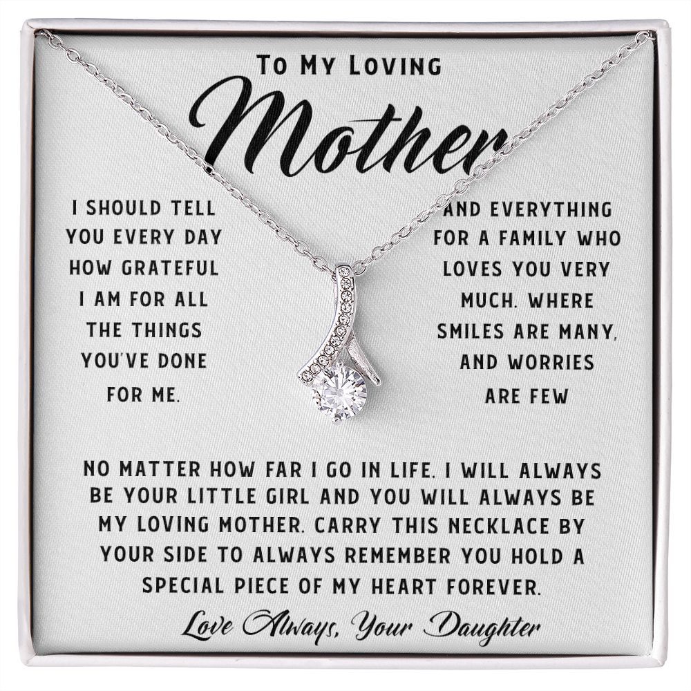 To My Loving Mother Necklace Where Are Smiles Are Many And Worries Are Few Gift For Her Mother's Day Necklace Mother's Day Alluring Beautiful Necklace