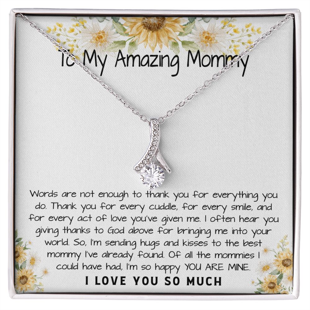 Mommy Necklace, To My Amazing Mommy Gift Necklace, 1st Mother’s Day Present For New Mom From New Born Baby, Sentimental Gift From Baby To Mom, New Mommy Gift Mother's Day Alluring Beautiful Necklace