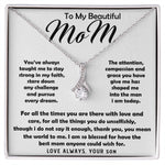 To My Beautiful Mom Necklace The Best Mom Anyone Could Wish For, Mother's Day Gift Necklace Mother's Day Alluring Beautiful Necklace