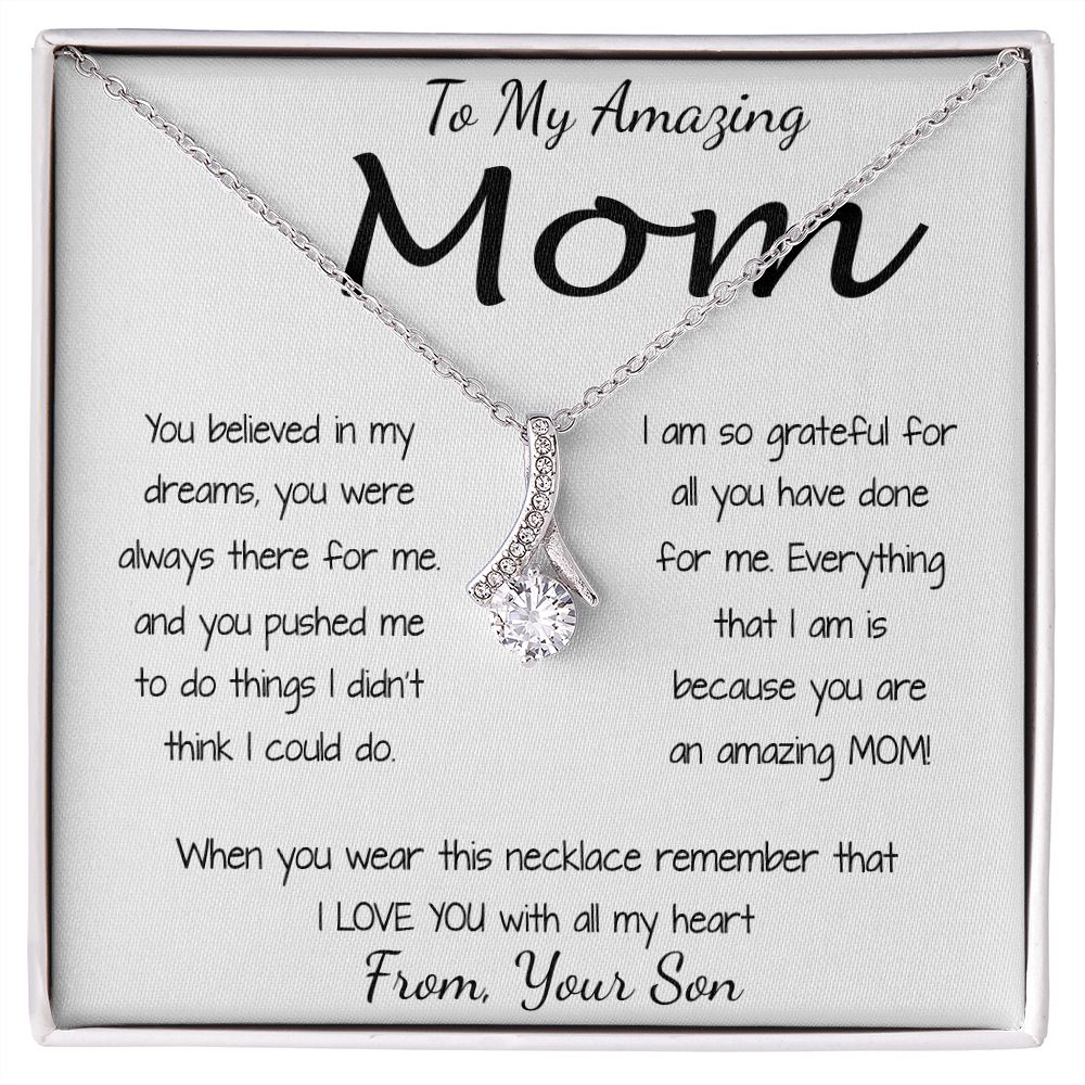 Mom Necklace - To Mom Necklace, Gift for Mom from Son Mother's Day Alluring Beautiful Necklace