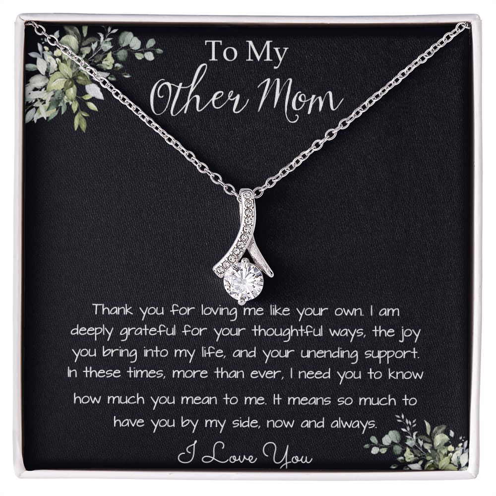 Bonus Mom Necklace, Gift To My Other Mother Necklace, Gift For Bonus Mom Second Mom Mother's Day Alluring Beautiful Necklace