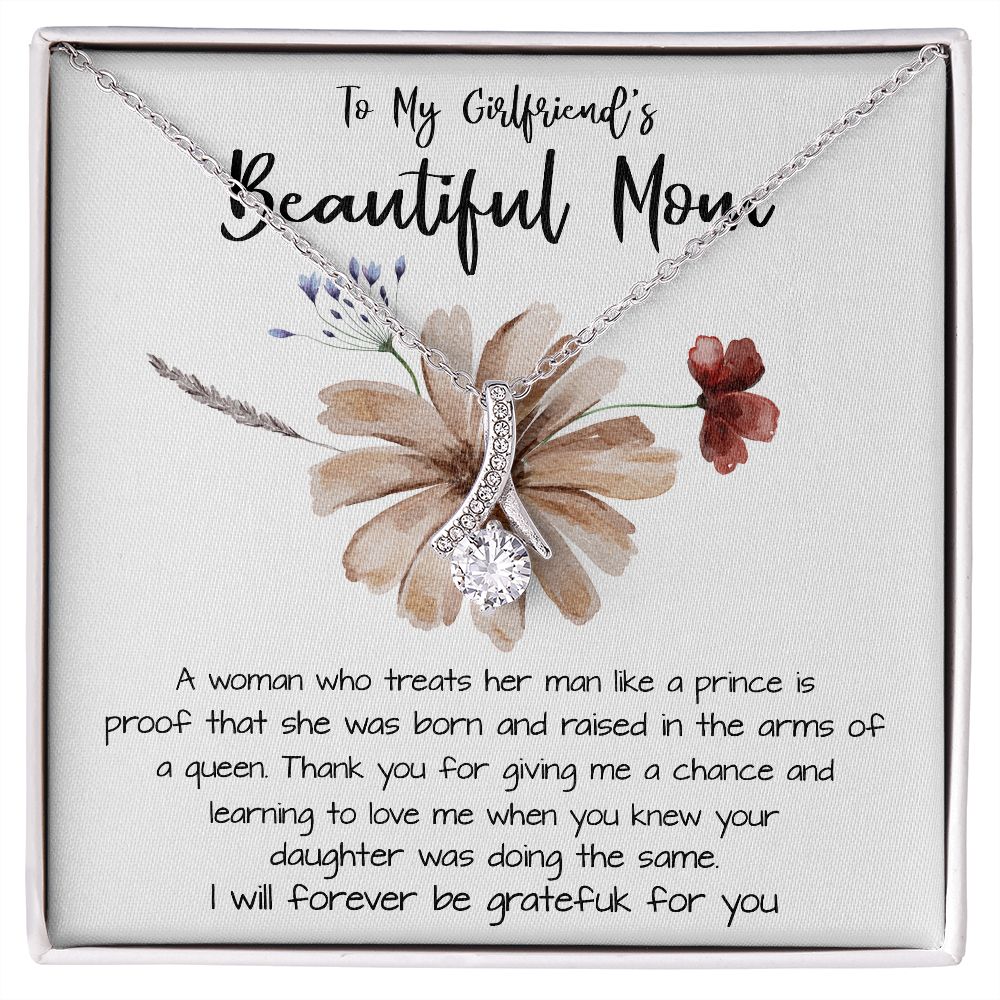 Mom Necklace Gift, To My Girlfriend's Mom Neckalce, Gift For Girlfriend's Mom, Mother Of The Bride, Mother's Day Alluring Beautiful Necklace