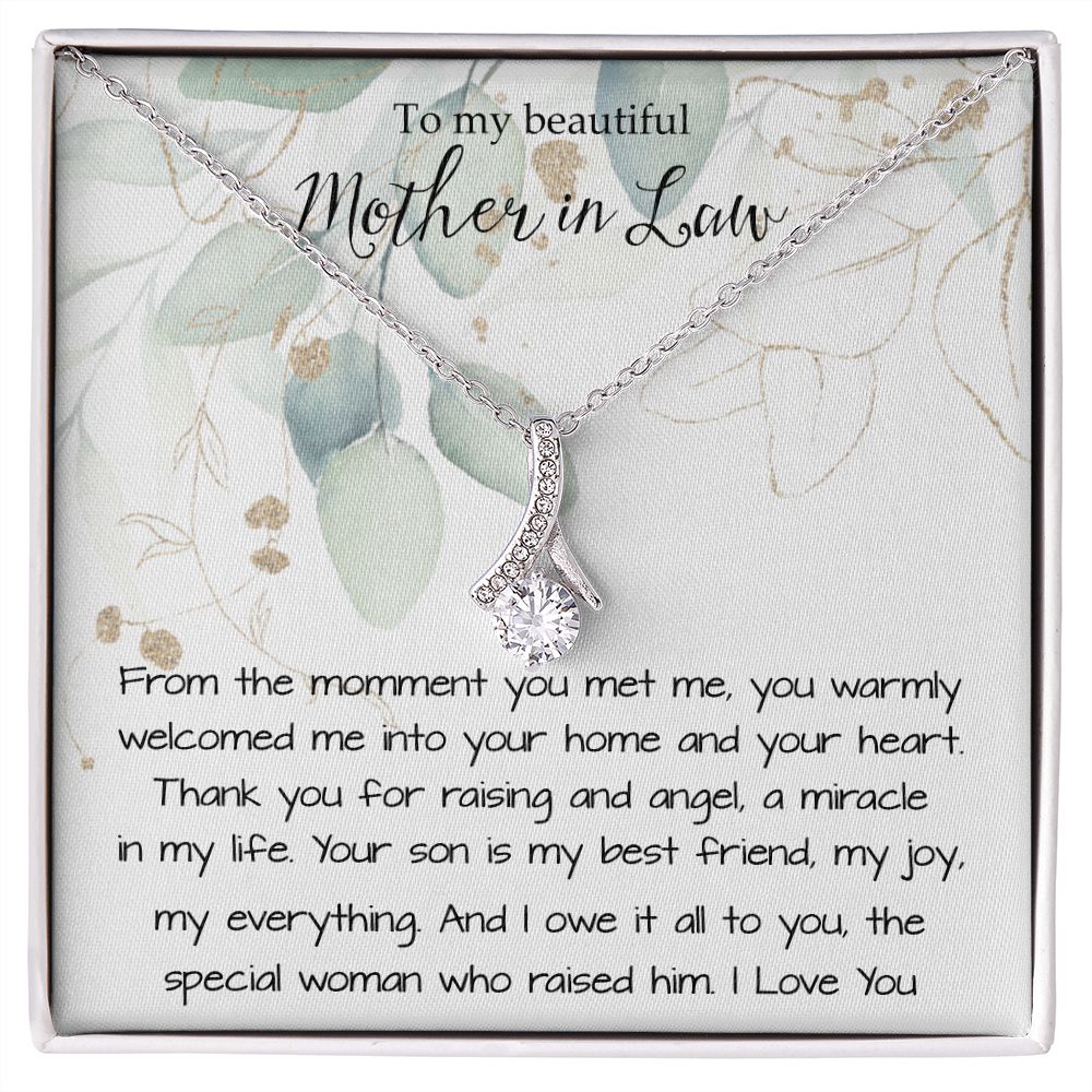 Mother-In-Law Necklace, Best Mother In Law Birthday Necklace, To My Mother In Law Necklace Mother's Day Alluring Beautiful Necklace