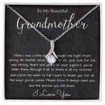 Grandmother Necklace, To My Beautiful Grandmother Necklace, Mother's Day Gift For Grandma Grandmother, Thank You Mother's Day Alluring Beautiful Necklace