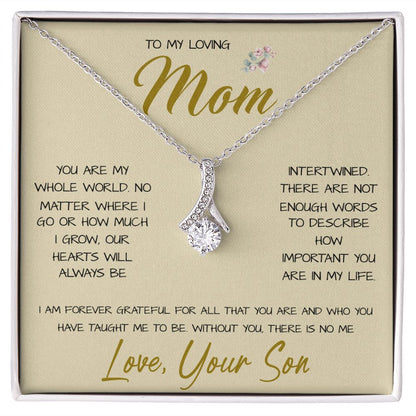 To My Loving Mom Necklace You Are Important To Me Gift For Her Mother's Day Mother's Day Necklace Mother's Day Alluring Beautiful Necklace
