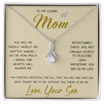To My Loving Mom Necklace You Are Important To Me Gift For Her Mother's Day Mother's Day Necklace Mother's Day Alluring Beautiful Necklace