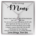 To My Loving Mom - Important Person In My Life Mother's Day Gift From Son Alluring Beautiful Necklace