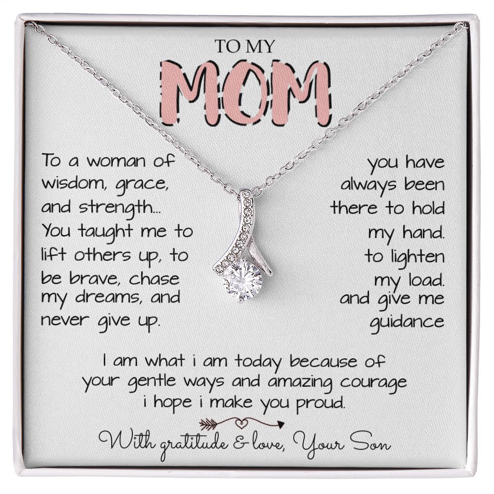 To My Mom Necklace To A Woman Of Wisdom Gift For Mom From Son Mother's Day Alluring Beautiful Necklace
