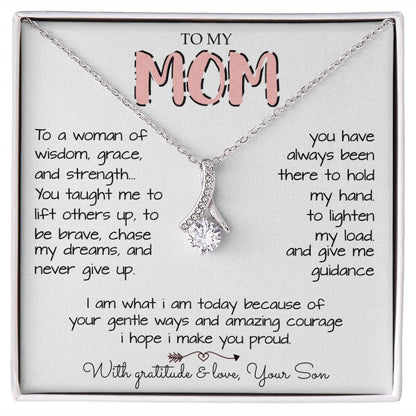 To My Mom Necklace To A Woman Of Wisdom Gift For Mom From Son Mother's Day Alluring Beautiful Necklace